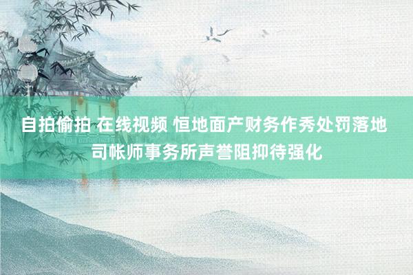 自拍偷拍 在线视频 恒地面产财务作秀处罚落地 司帐师事务所声誉阻抑待强化