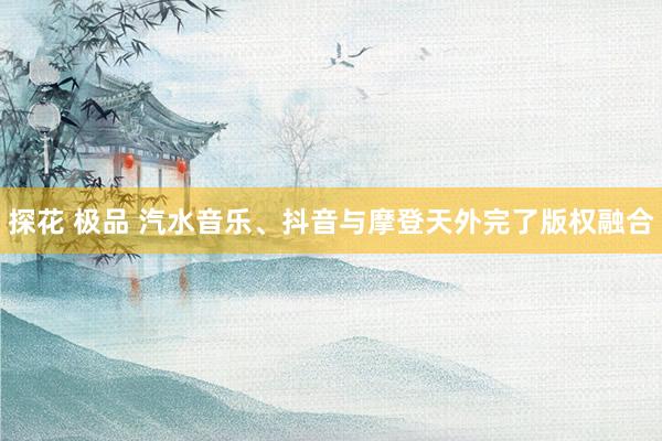 探花 极品 汽水音乐、抖音与摩登天外完了版权融合