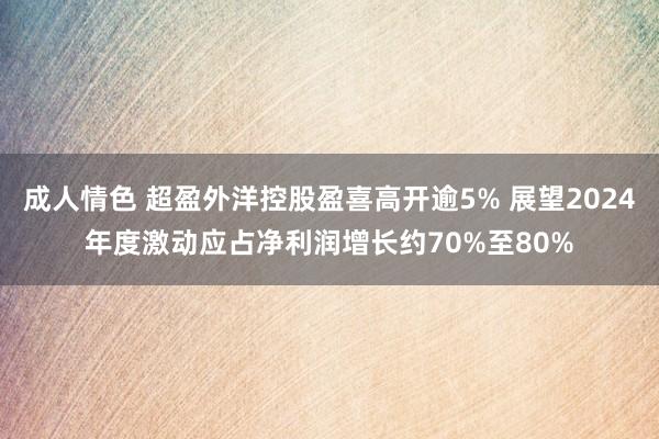 成人情色 超盈外洋控股盈喜高开逾5% 展望2024年度激动应占净利润增长约70%至80%
